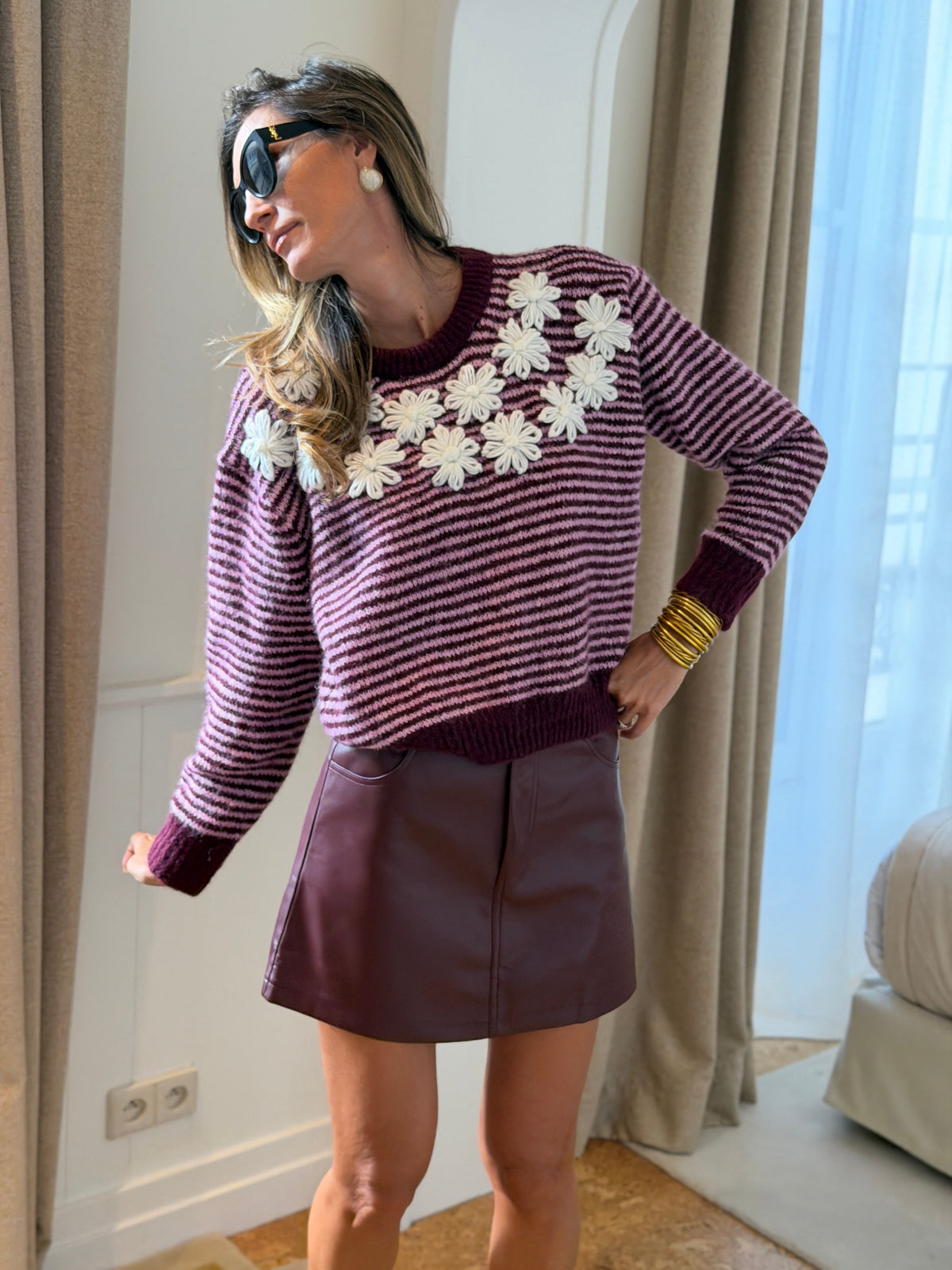 Maille Célestine - Mauve & Rose