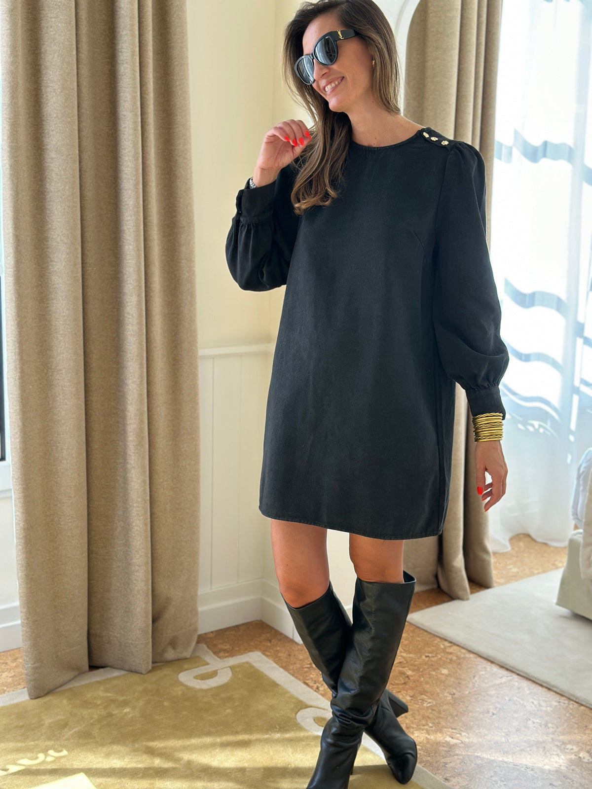 Robe Henriette - Noir